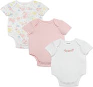 Little Me 3-Pack Garden Floral Bodysuits