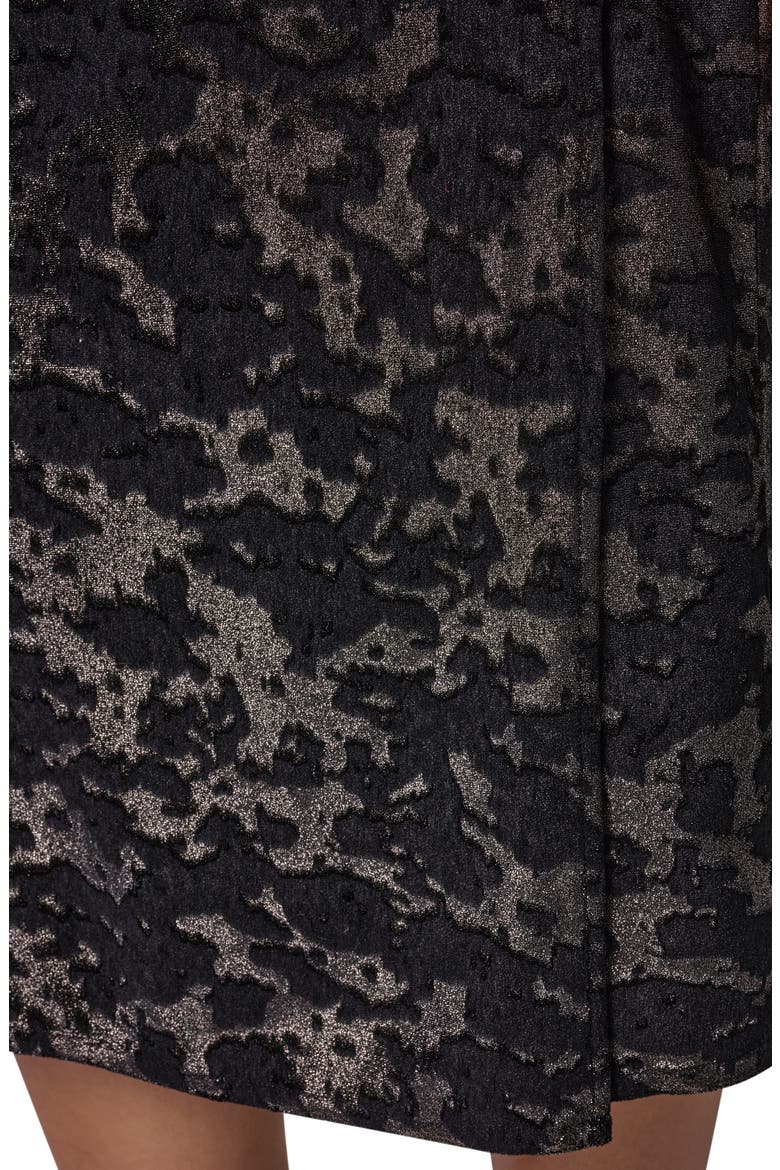Metallic Jacquard Sleeveless Sheath Dress, Alternate, color, BLACK