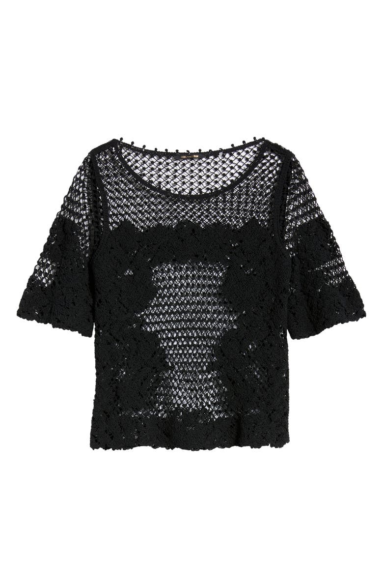 KOBI HALPERIN Magnolia Open Stitch Cotton Top, Main, color,