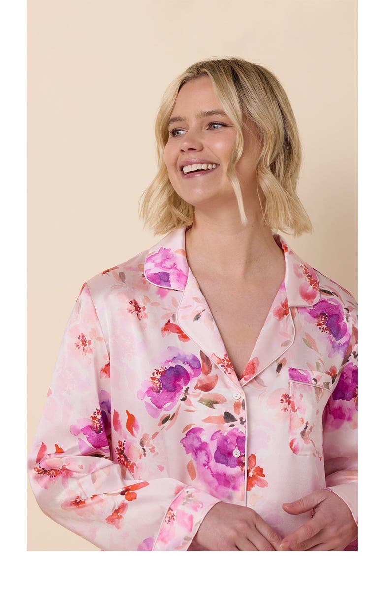 The Cat's Pajamas Silk Pajama Set, Alternate, color, Morning In Savannah