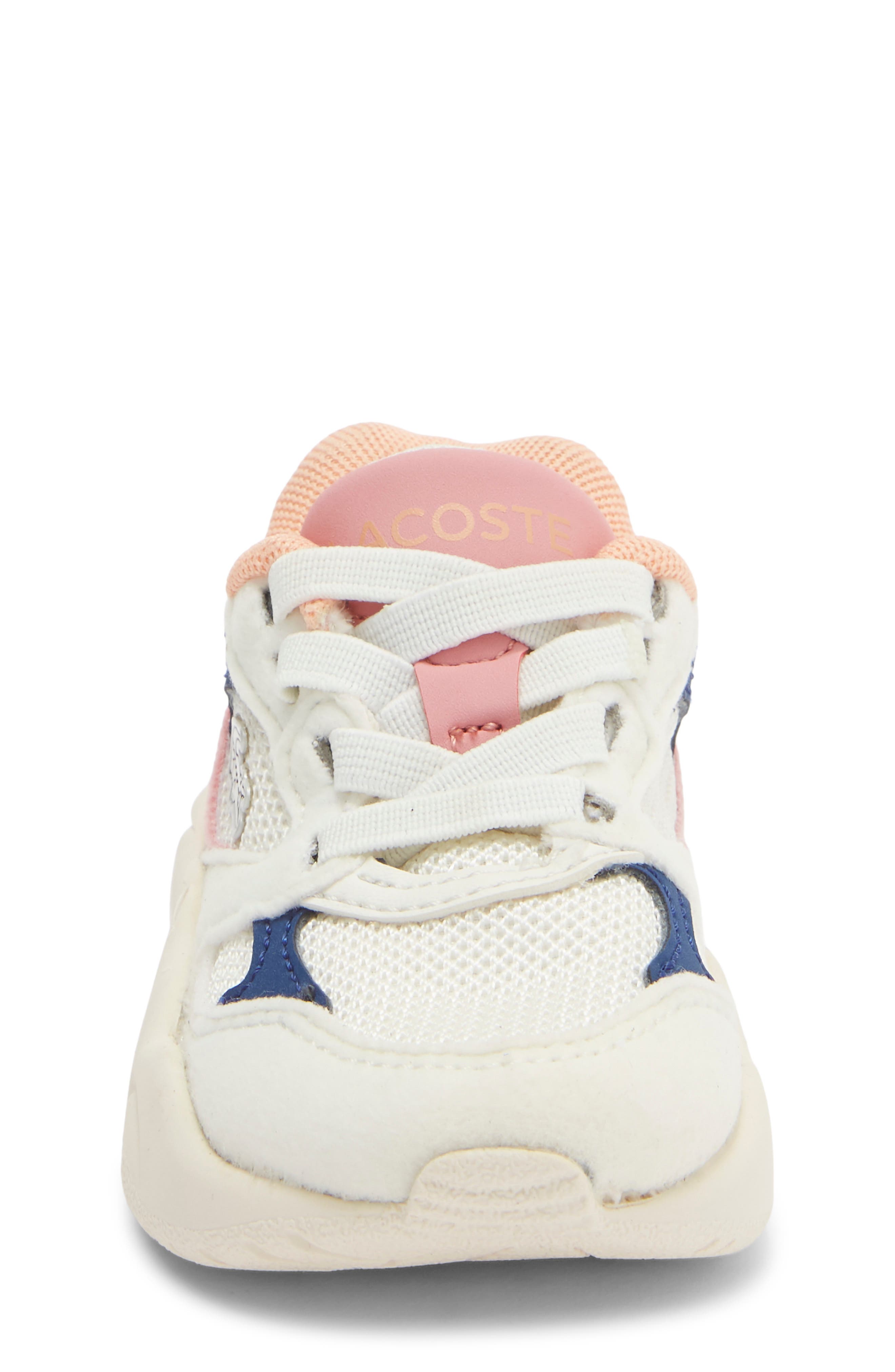 Lacoste Kids' Storm 96 2K Sneaker, Alternate, color, Off White/ Pink
