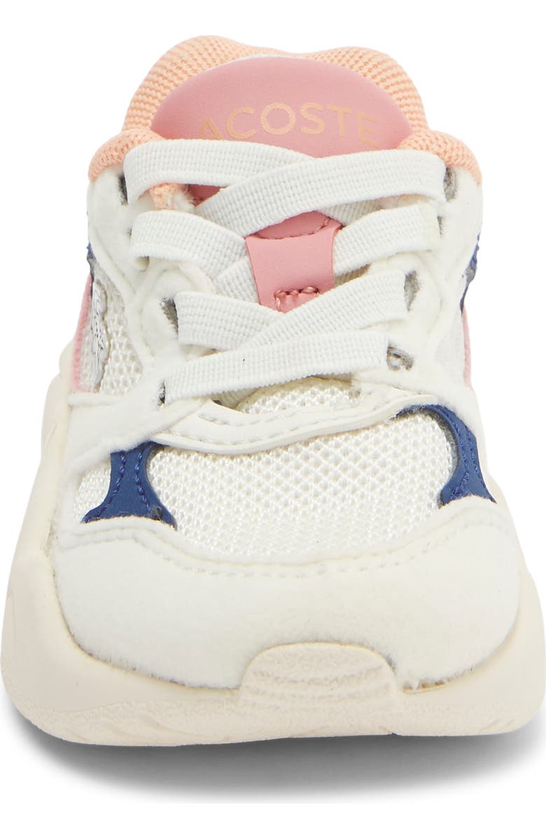 Lacoste Kids' Storm 96 2K Sneaker, Alternate, color, Off White/ Pink