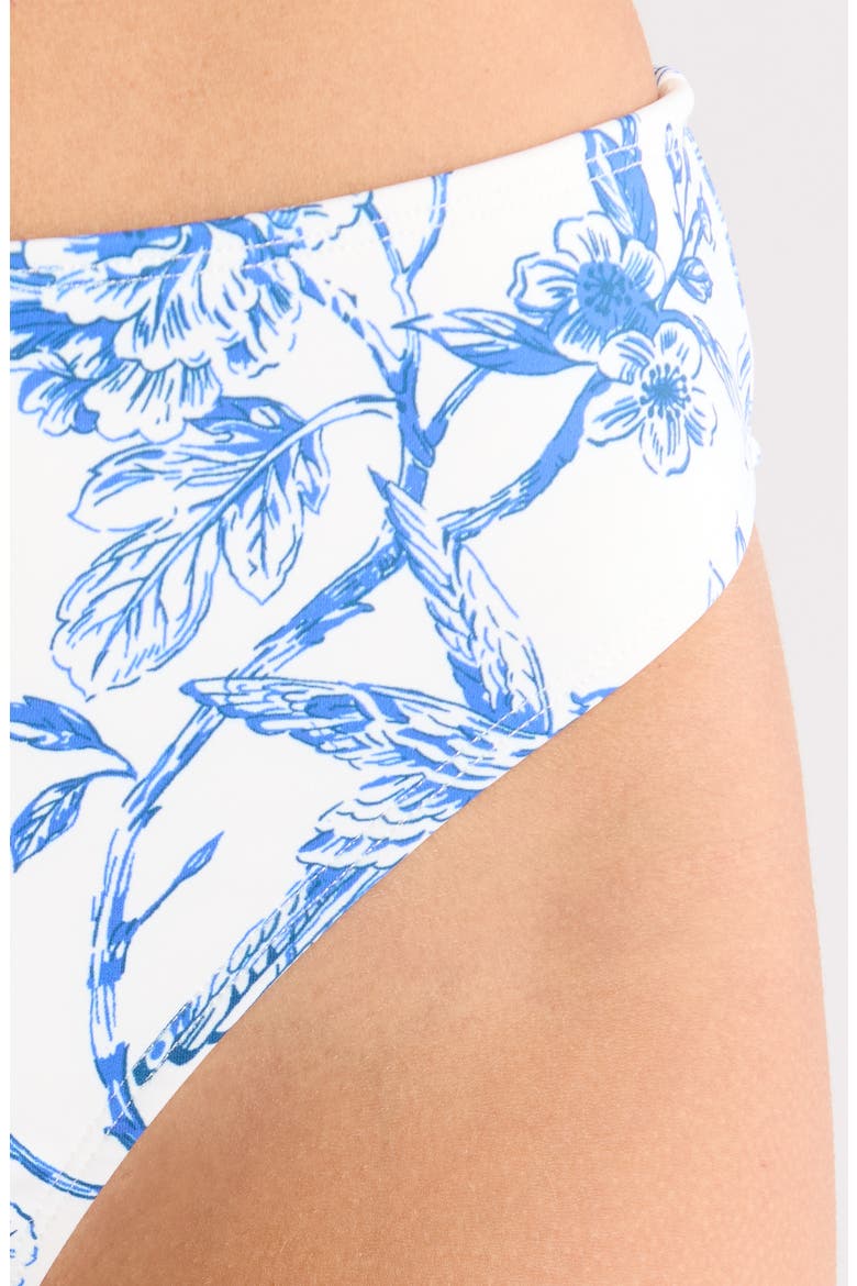 High Waist Bikini Bottoms, Alternate, color, BLUE CHINOISERIE
