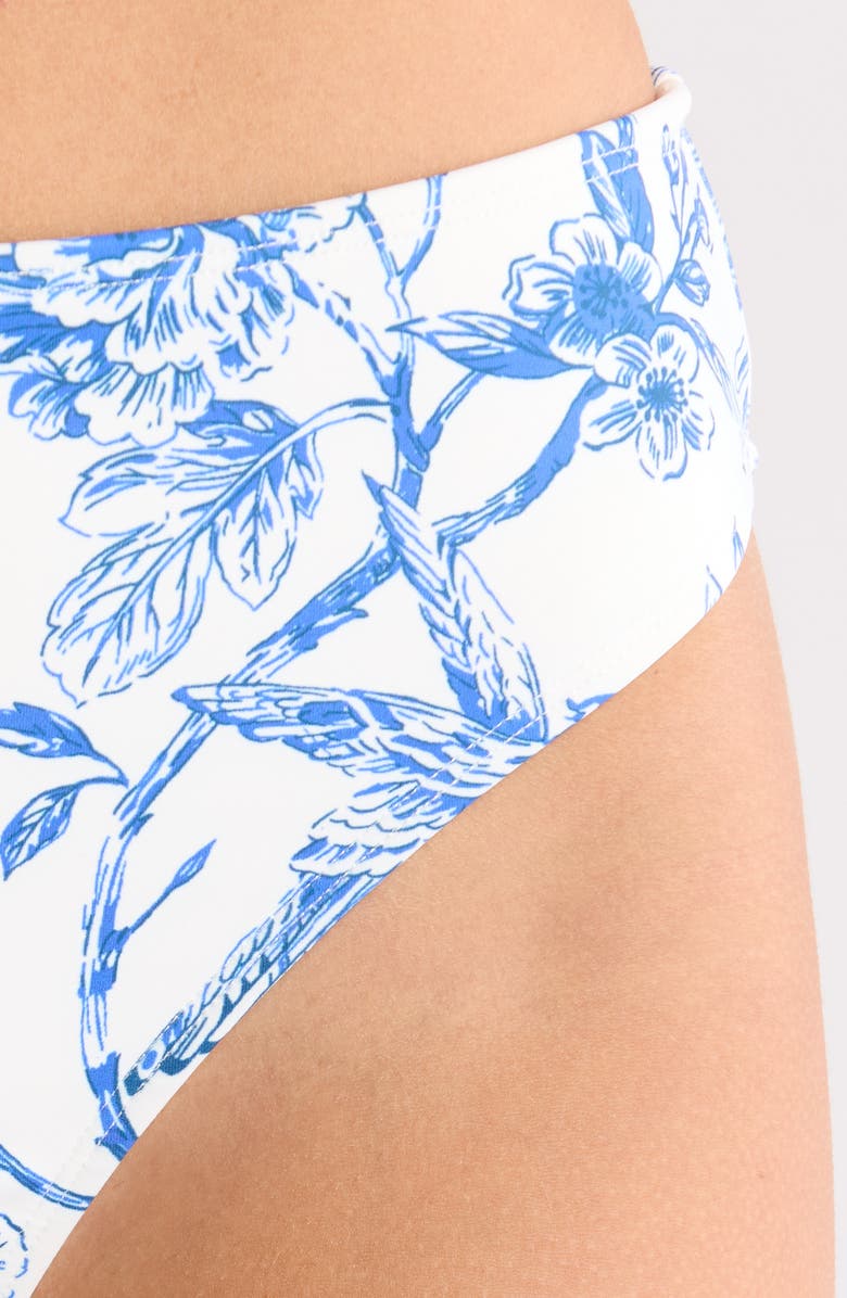 Hutch High Waist Bikini Bottoms, Alternate, color, Blue Chinoiserie