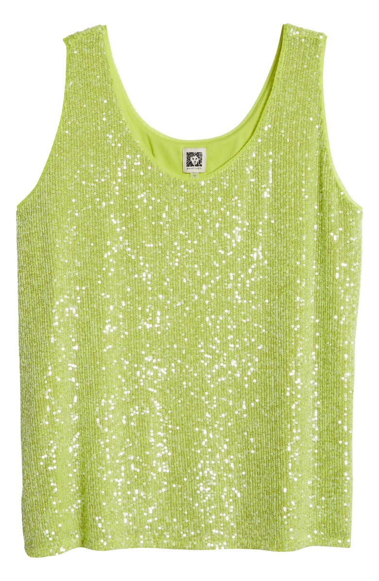 Anne Klein Sequin Double Scoop Tank, Alternate, color, 
