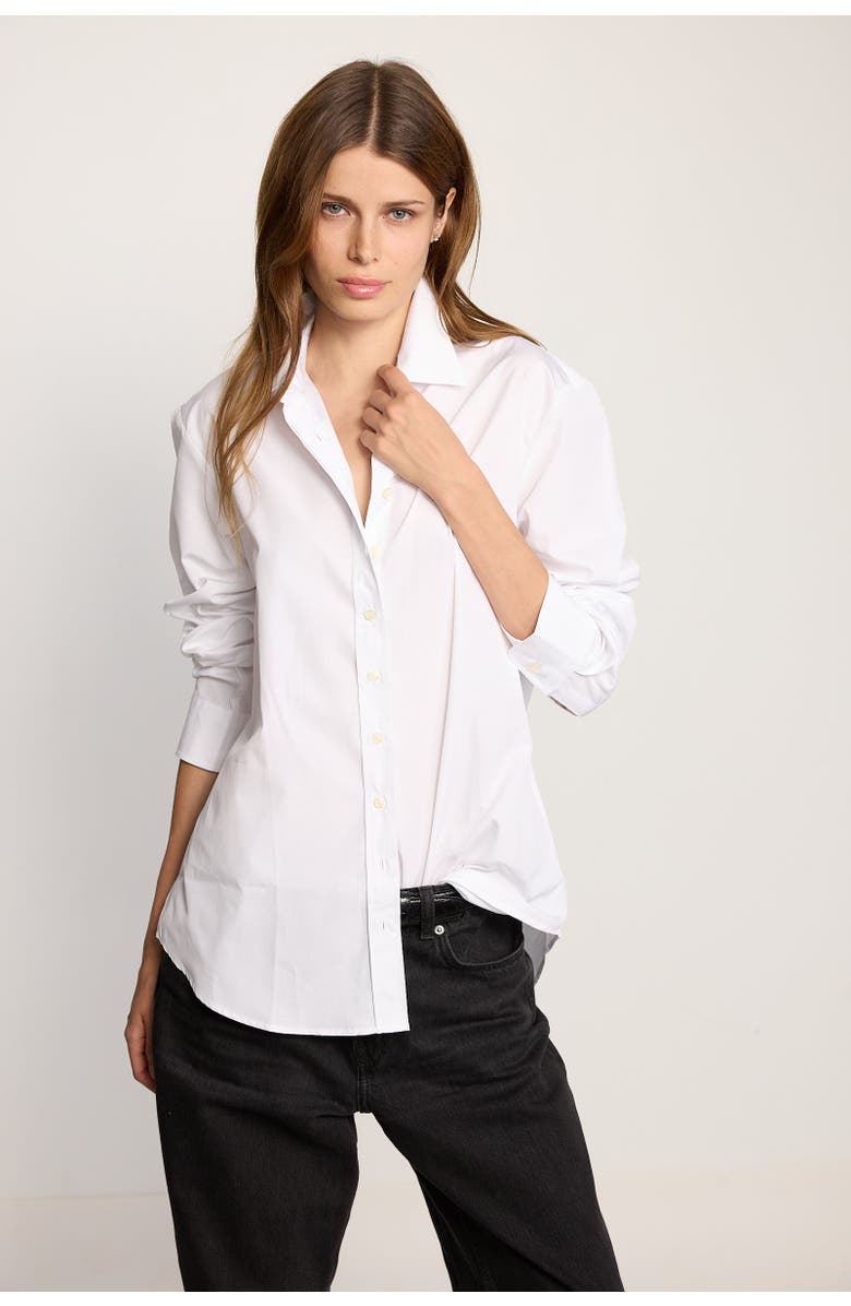 The Shirt by Rochelle Behrens The Boyfriend Shirt, Alternate, color, White Poplin