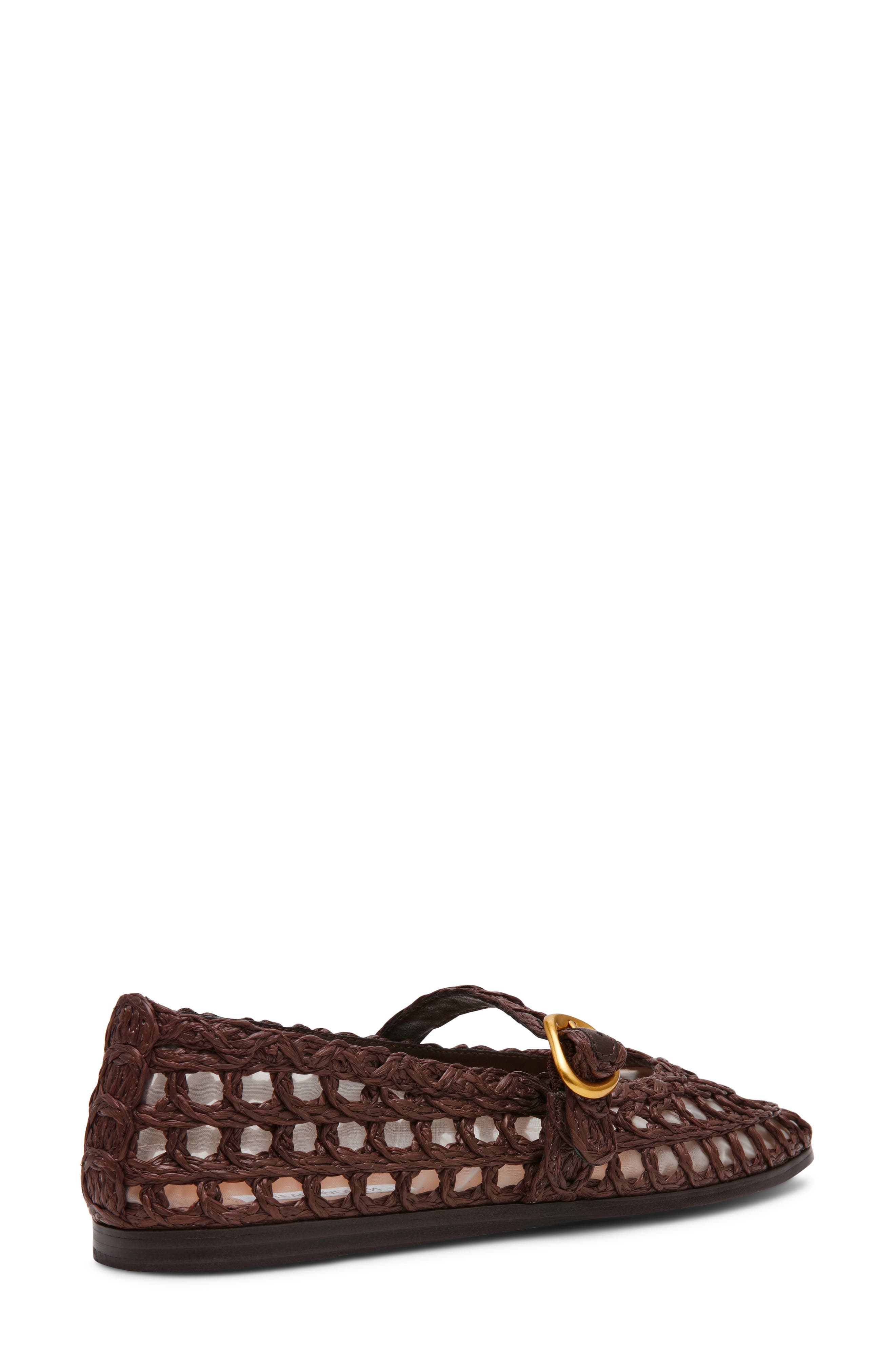 Steve Madden Melody Raffia Mary Jane Flat, Alternate, color, Brown Raffia