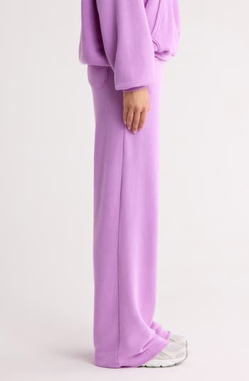 Rugby Stitch Wide Leg Sweatpants