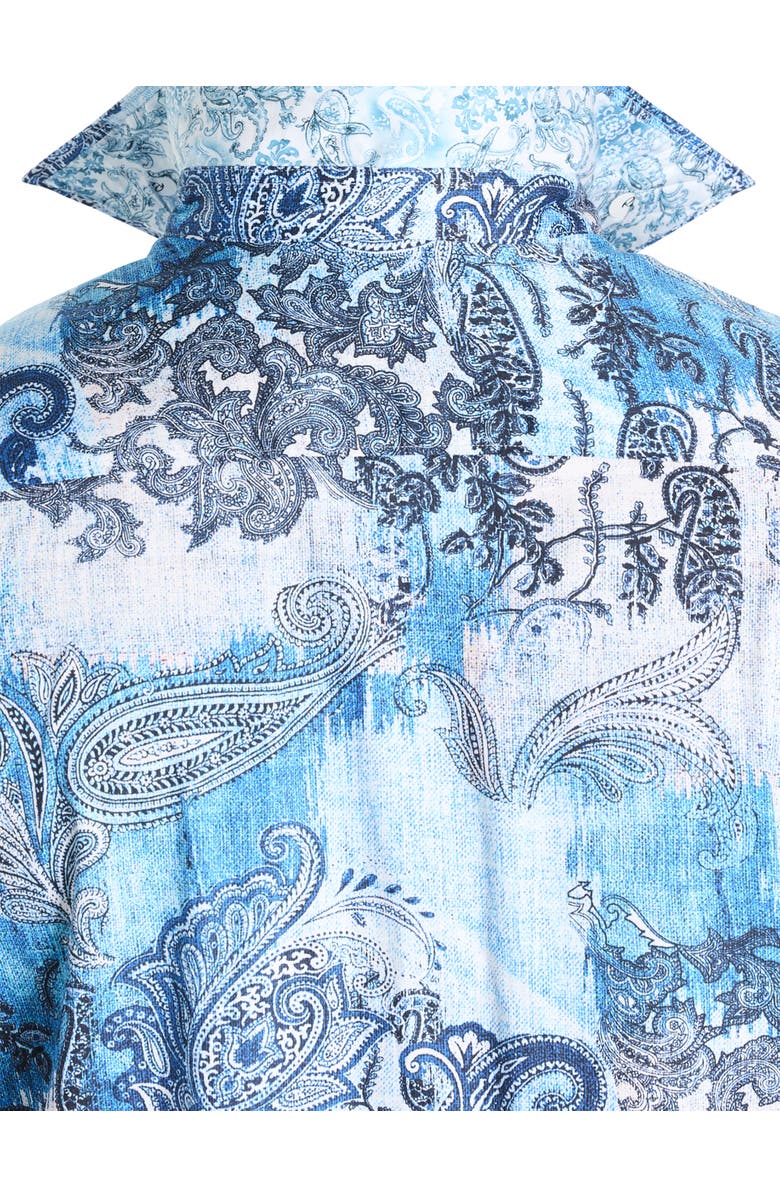 Robert Graham DXL Big & Tall  Patmos Sport Shirt, Alternate, color, Blue