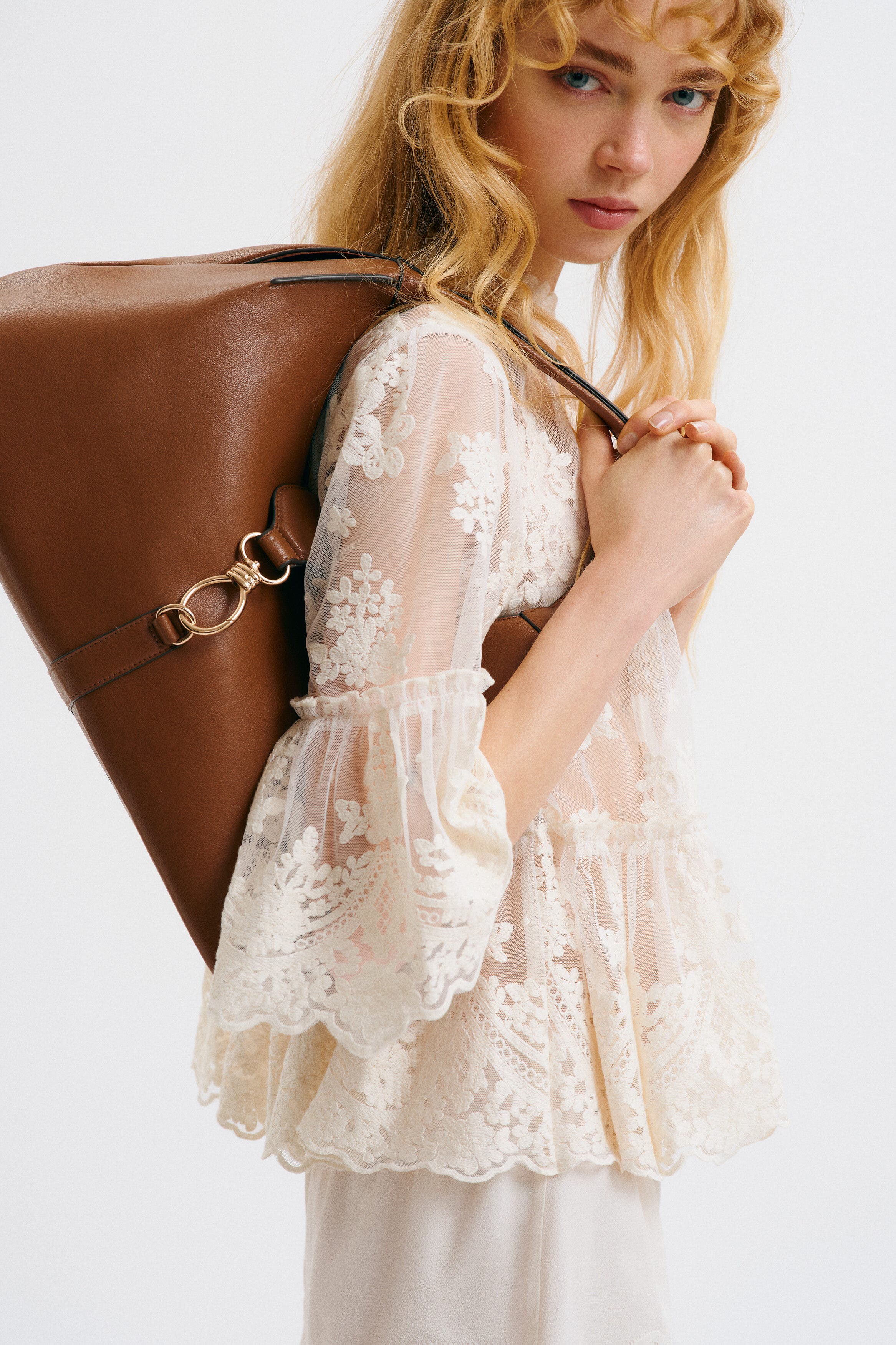 H&M Shoulder Bag, Alternate, color, Brown