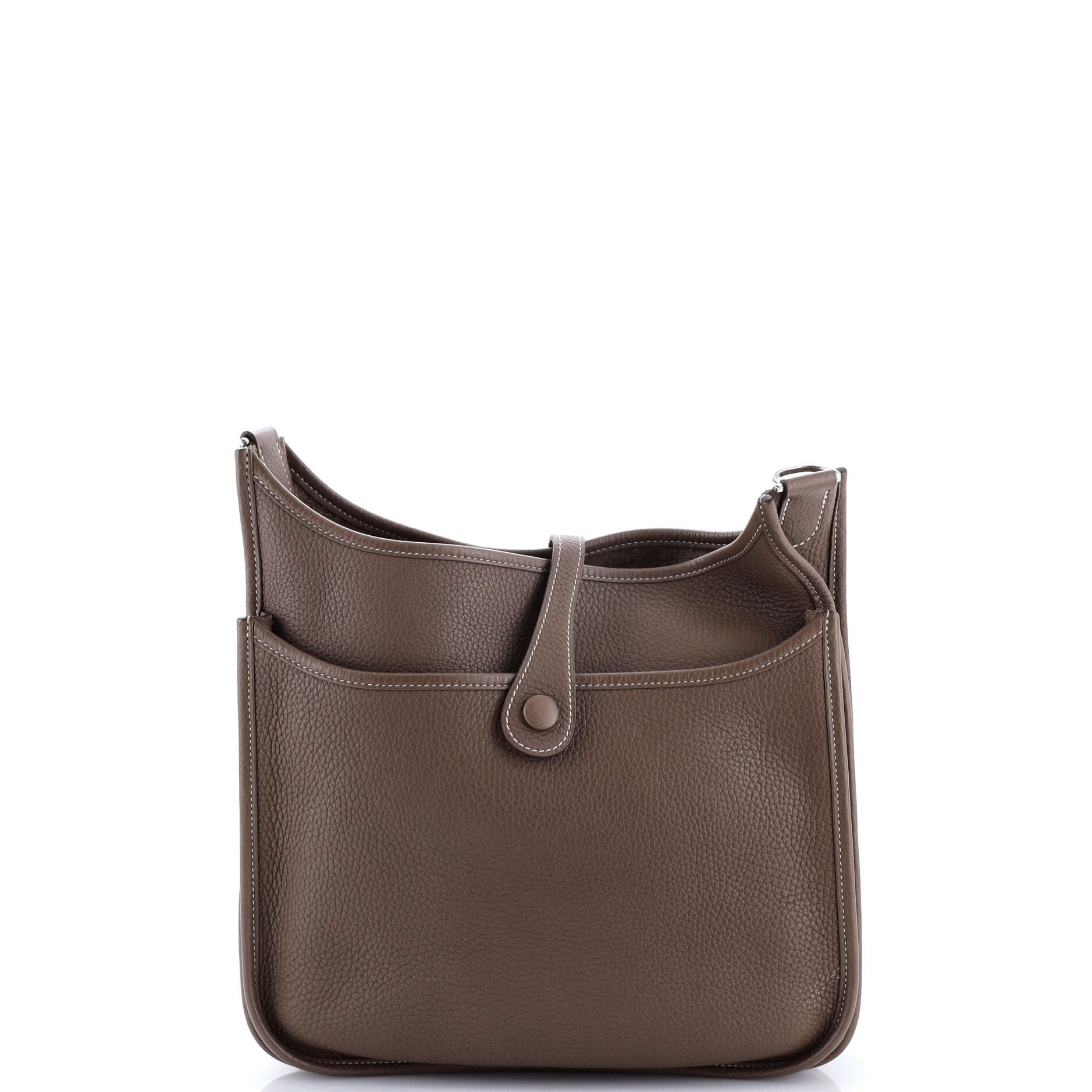 Pre-Owned Hermes Evelyne Bag Gen III Clemence PM, Alternate, color, Etoupe