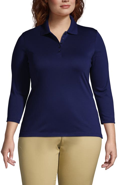 3/4 Sleeve Supima Cotton Polo Shirt