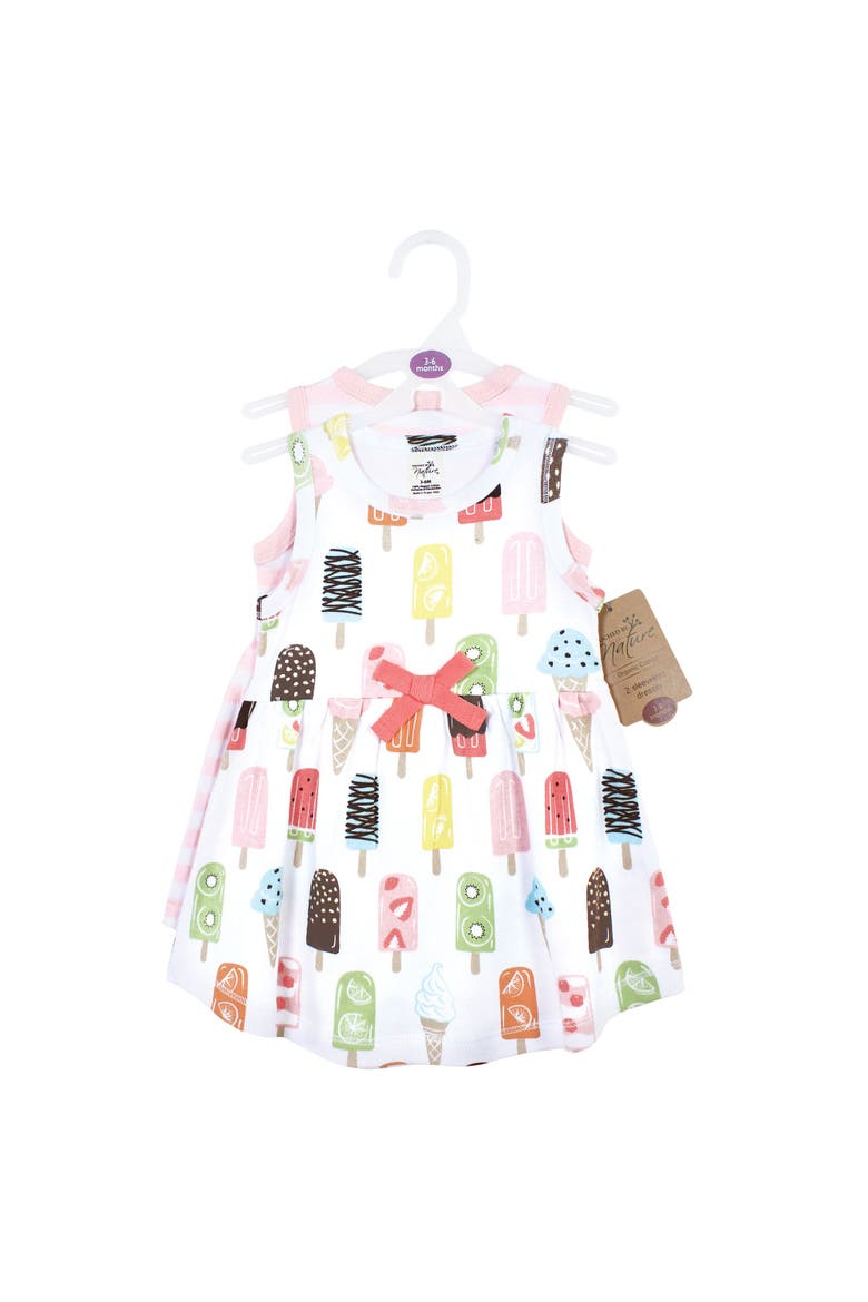 2Pk Organic Sleeveless Dresses, Alternate, color, Popsicle