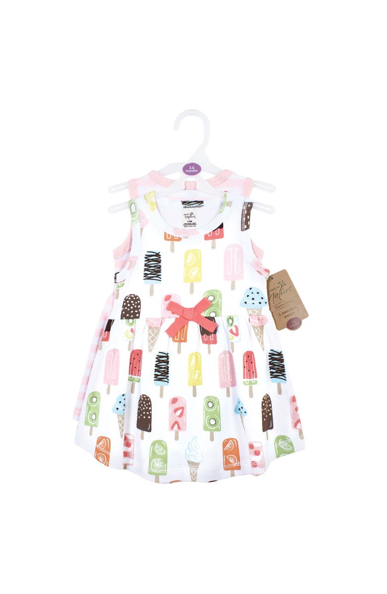 Touched by Nature 2Pk Organic Sleeveless Dresses, Alternate, color, Popsicle