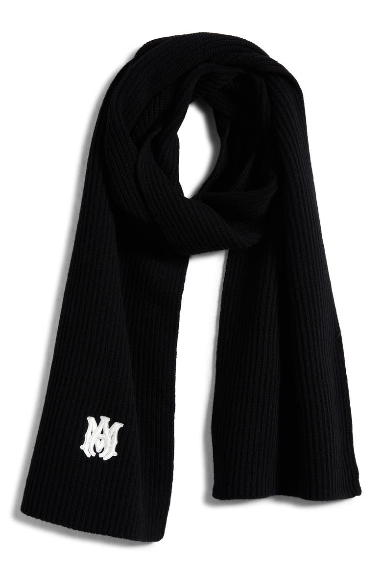 MA Wool Scarf, Main, color, BLACK