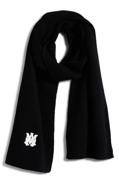 Amiri Ma Wool Scarf In Black