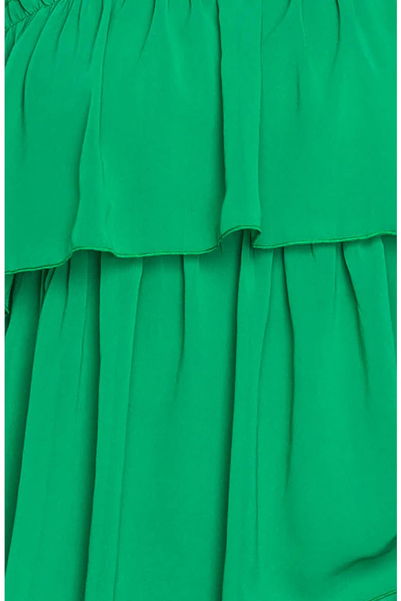 Tiered Long Sleeve Minidress, Alternate, color, GREEN