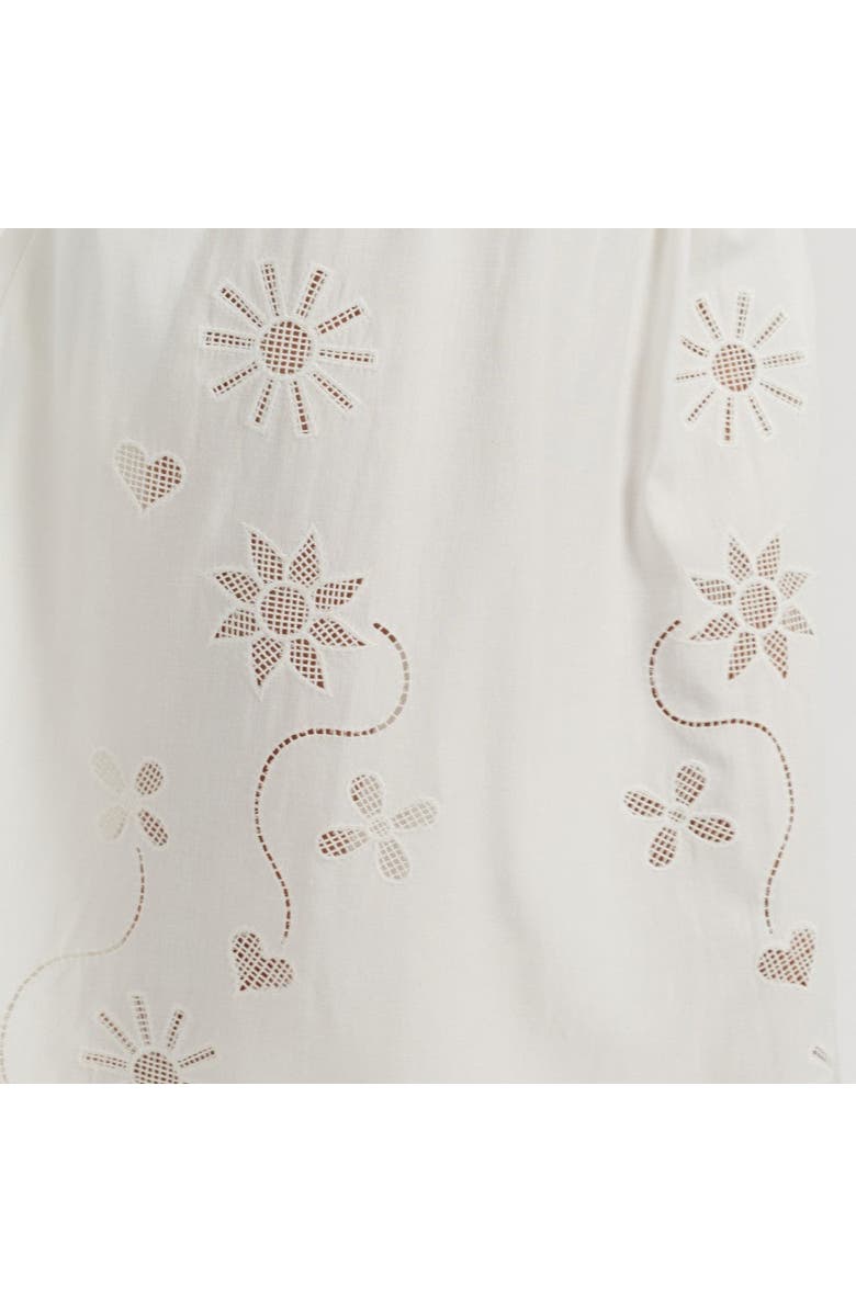 Chinti & Parker Sienna Linen-Blend Broderie Summer Dress, Alternate, color, Cream