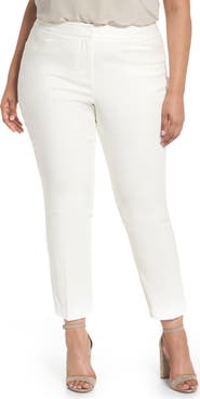 Vince Camuto High Rise Stretch Cotton Blend Ankle Pants