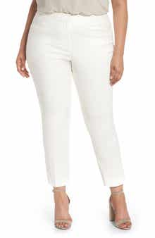 Vince Camuto High Rise Stretch Cotton Blend Ankle Pants