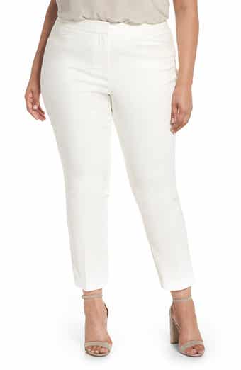 Vince Camuto High Rise Stretch Cotton Blend Ankle Pants