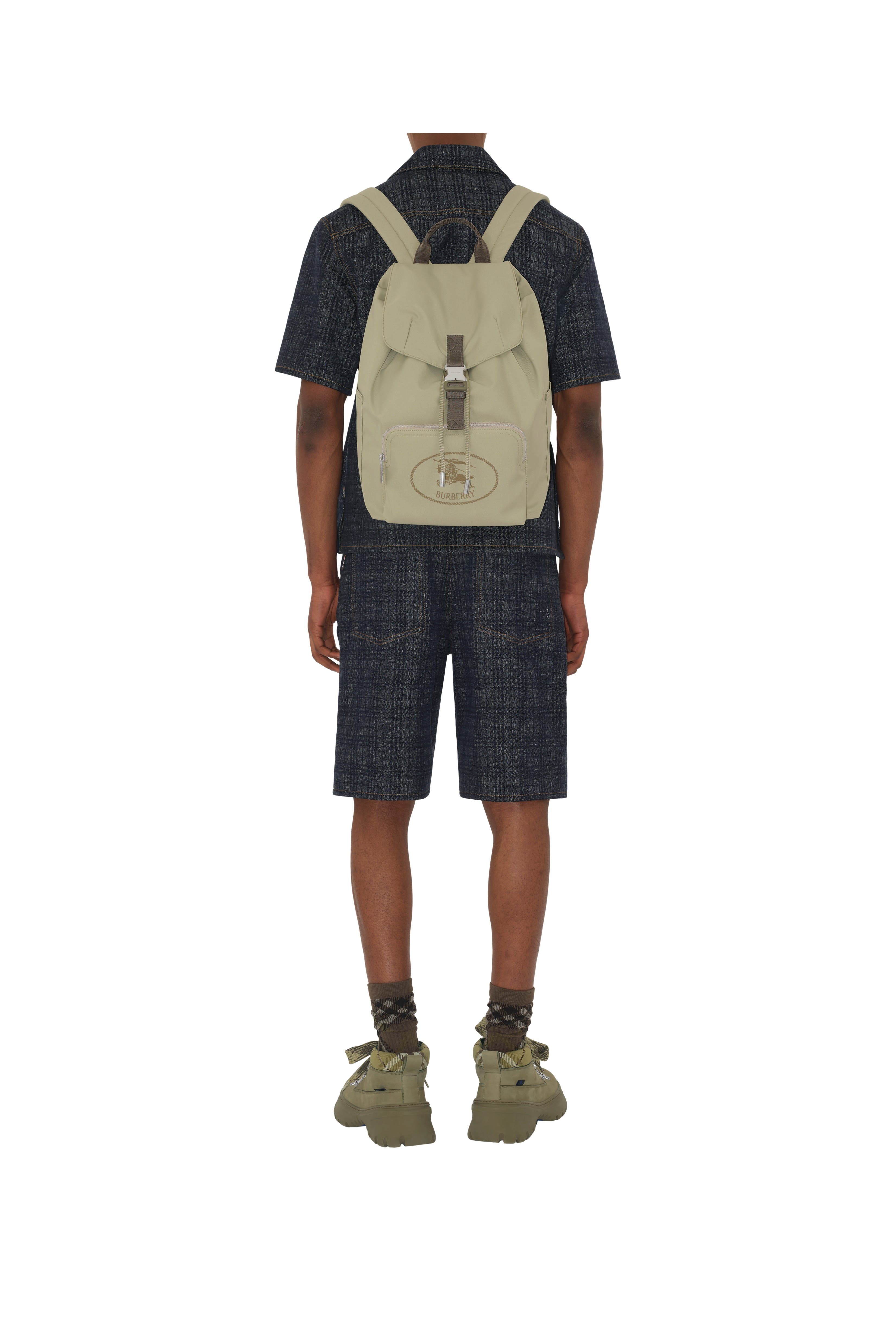 Burberry Orkney Flap Backpack, Alternate, color, Light Hunter