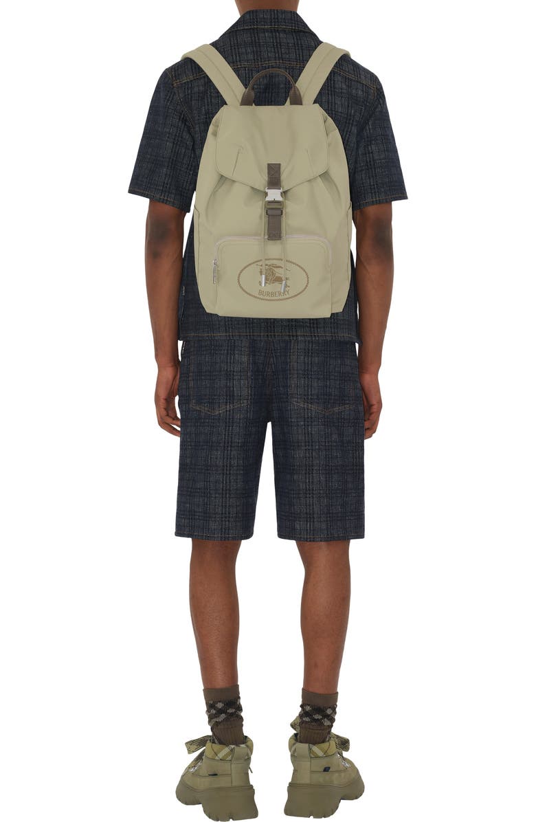 Burberry Orkney Flap Backpack, Alternate, color, Light Hunter