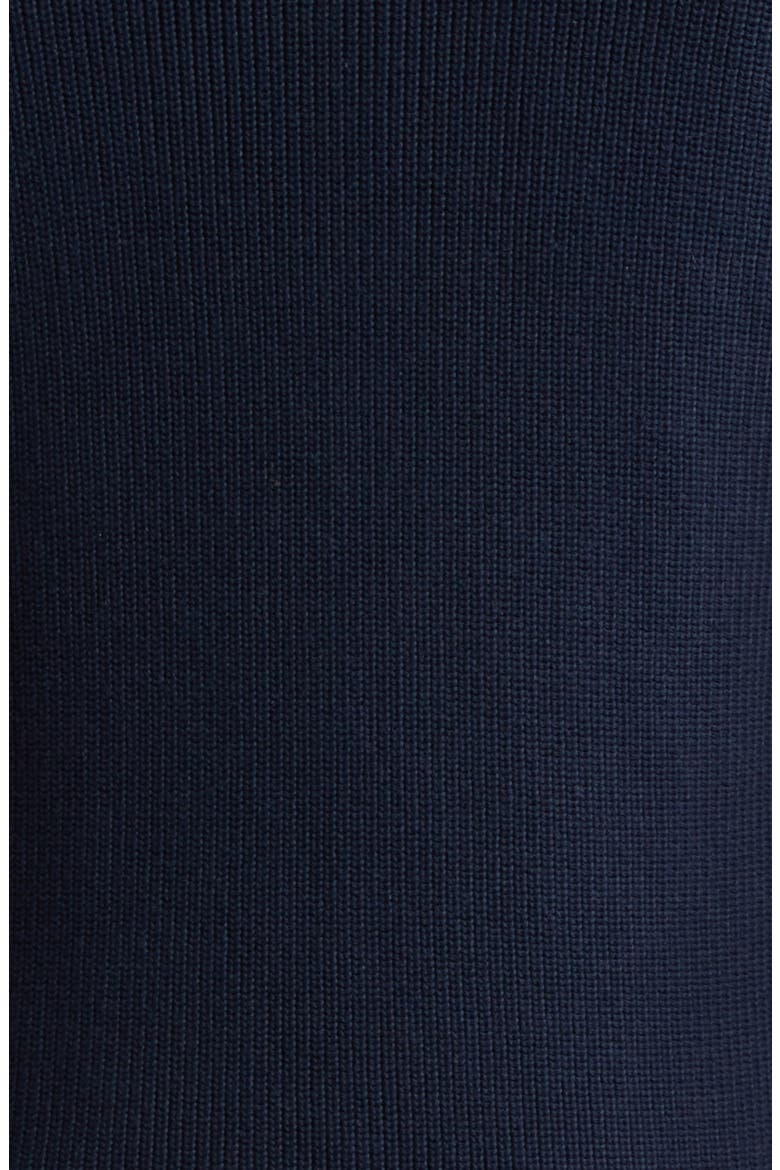 Hybrid Down Fill Zip-Up Cotton Cardigan, Alternate, color, NAVY BLUE