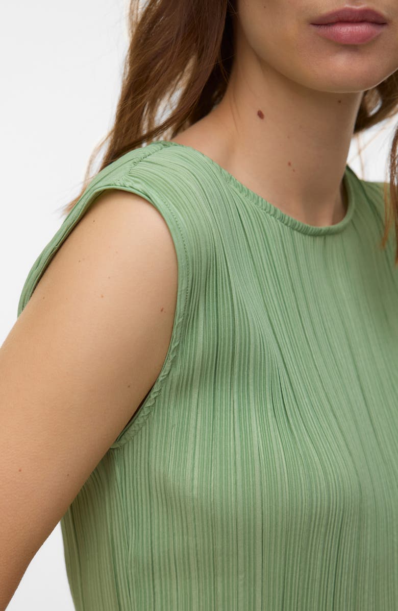 VERO MODA Alene Plissé Pleat Shell, Alternate, color, Mistletoe