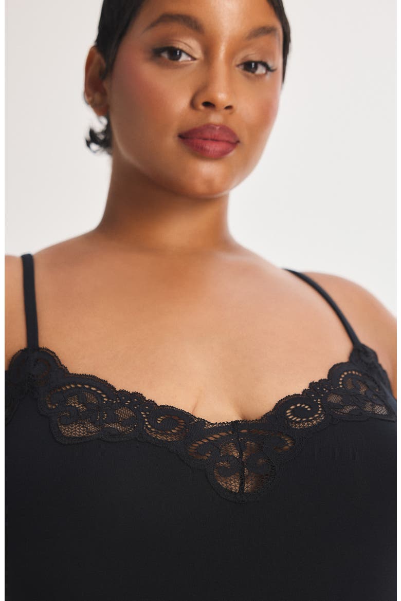 Swirly Girl Sleep Chemise, Alternate, color, BLACK CAVIAR