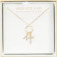 ARGENTO VIVO Dainty Cross Charm Necklace
