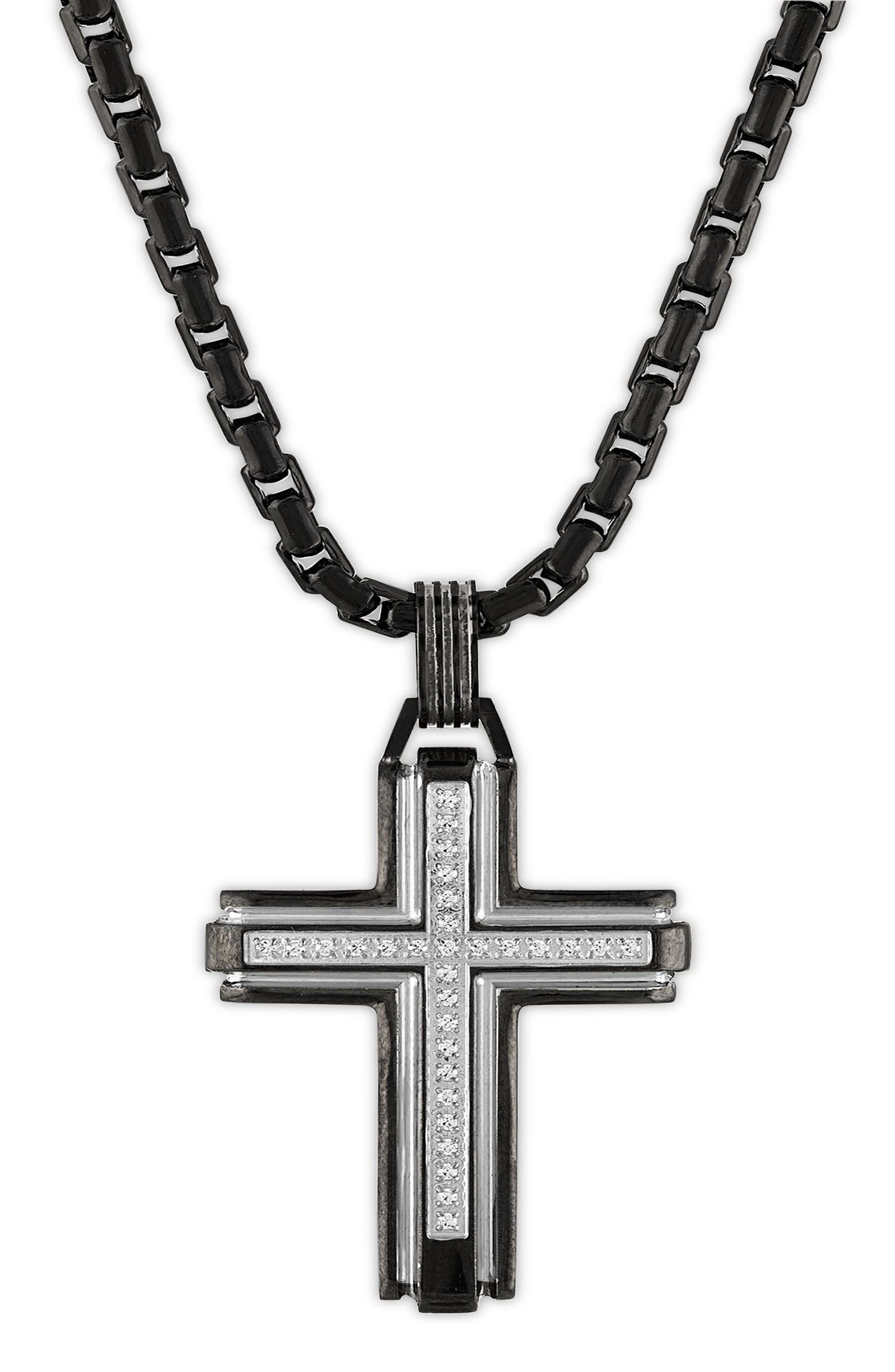 Esquire Diamond Cross Pendant Necklace - 0.34 ctw.