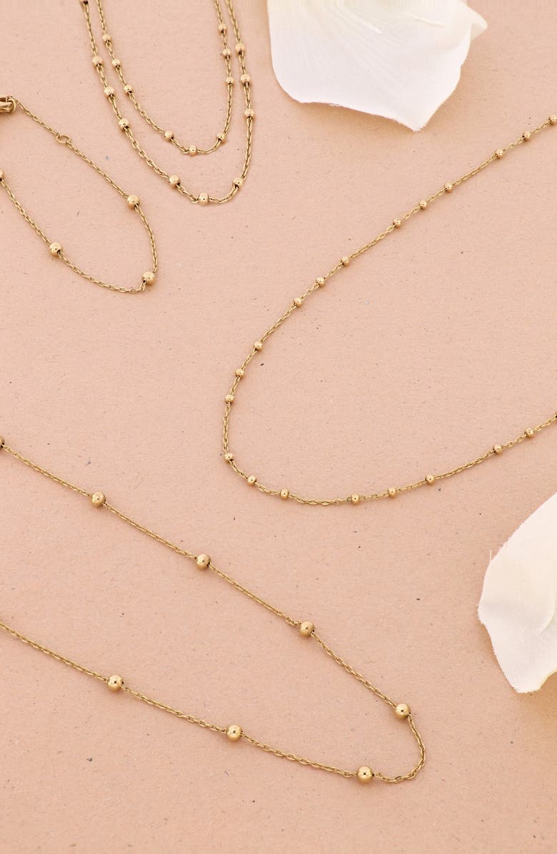 Bony Levy Mykonos 14K Gold Station Necklace, Alternate, color, 