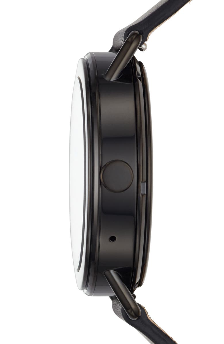 Skagen Falster Touchscreen Leather Strap Smart Watch, 42mm, Alternate, color, 