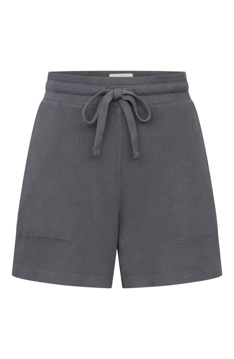 Losano Organic Cotton Drawstring Short, Alternate, color, Charcoal