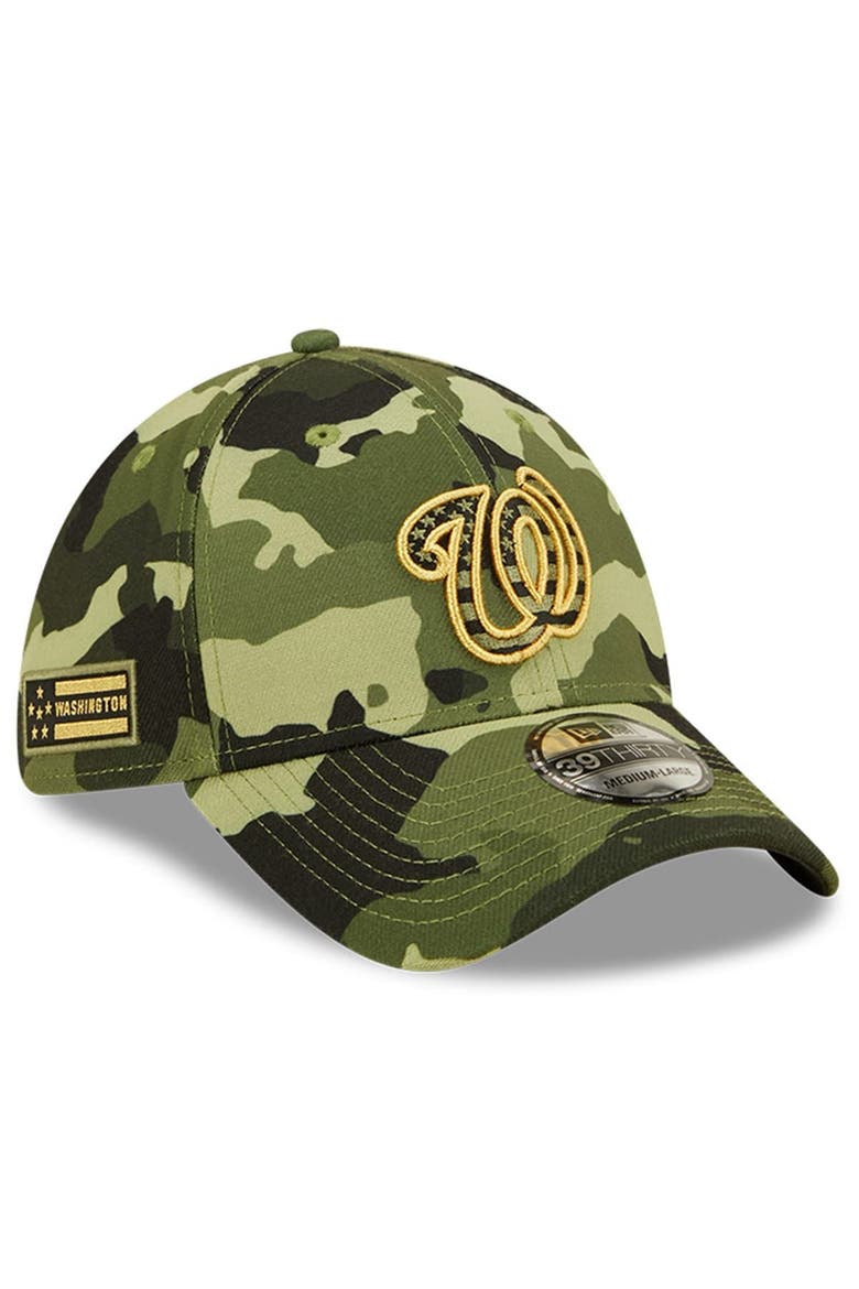 Men's New Era Camo Washington Nationals 2022 Armed Forces Day 39THIRTY Flex Hat, Main, color, Camo