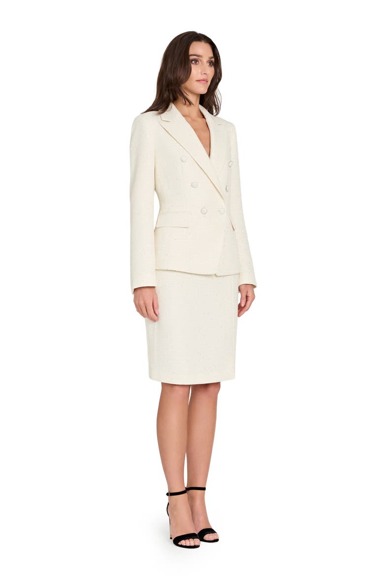 Bouclé Pencil Skirt, Alternate, color, VANILLA