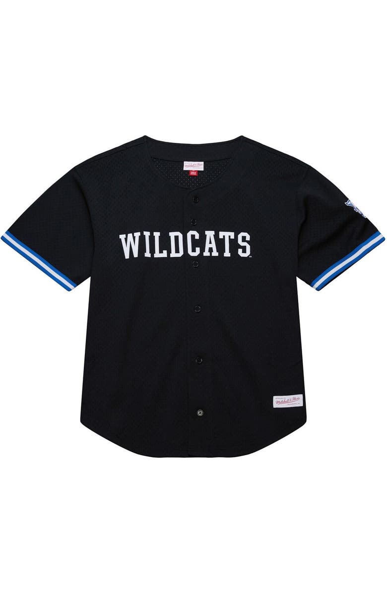 Mitchell & Ness Men's Mitchell & Ness Black Kentucky Wildcats On The Clock Full-Button Fashion Jersey, Alternate, color, Black
