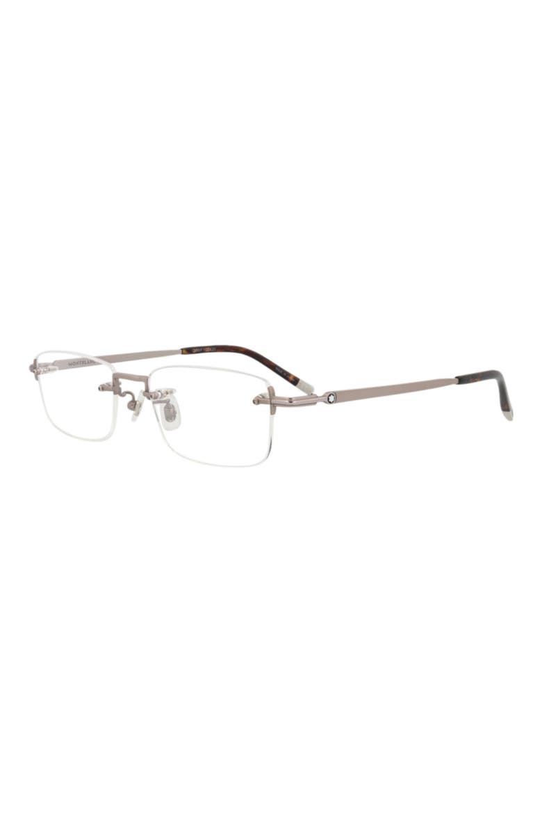 54mm Square Optical Glasses, Alternate, color, RUTHENIUM TRANSPARENT