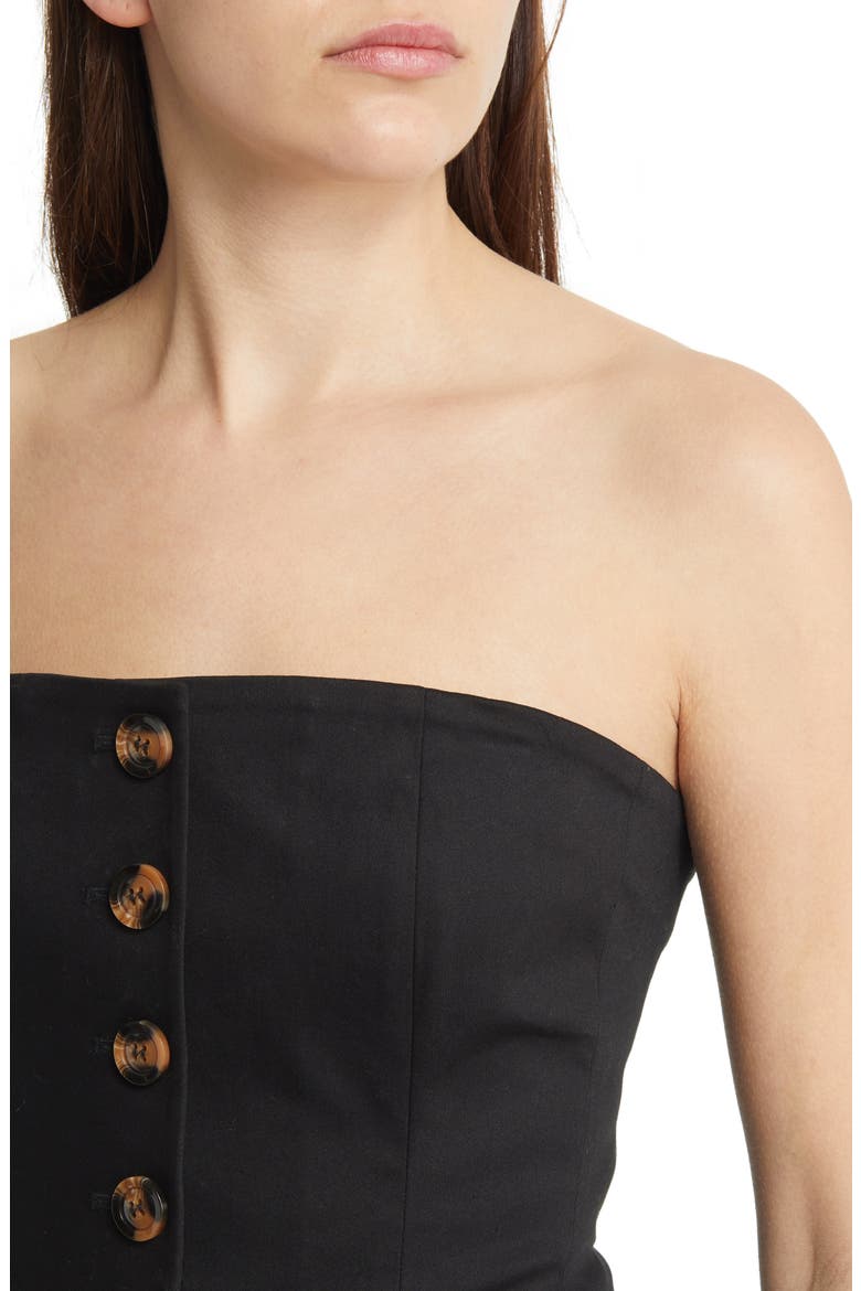 The Phoebe Strapless Bustier Top, Alternate, color, METEORITE