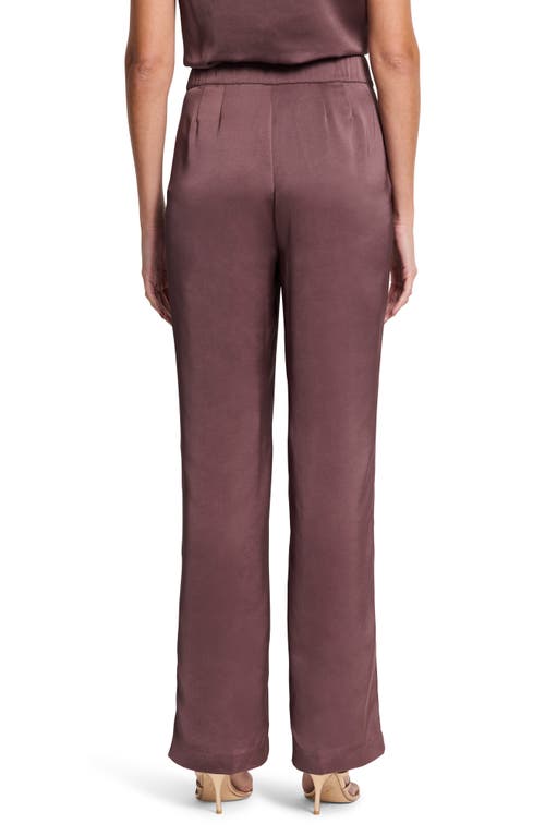 Nic + Zoe Nic+zoe Eliot Wide Leg Luxe Satin Pant In Purple