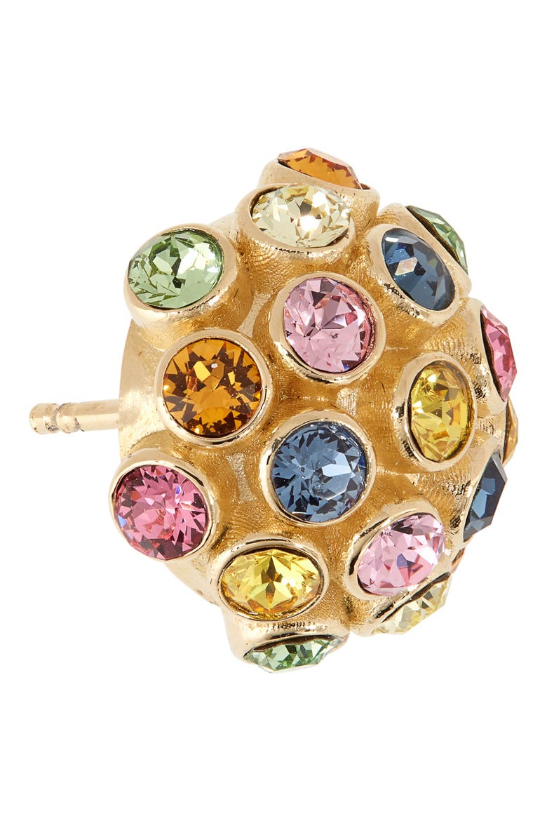 Sputnik Multicolor Crystal Post Earrings, Alternate, color, RAINBOW