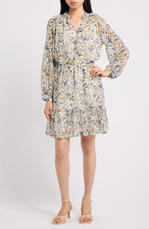 Bloomsbury Long Sleeve Chiffon Dress