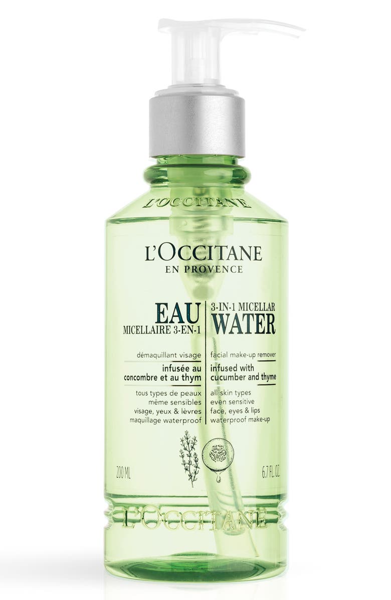 L'Occitane 3-in-1 Micellar Water, Main, color, 
