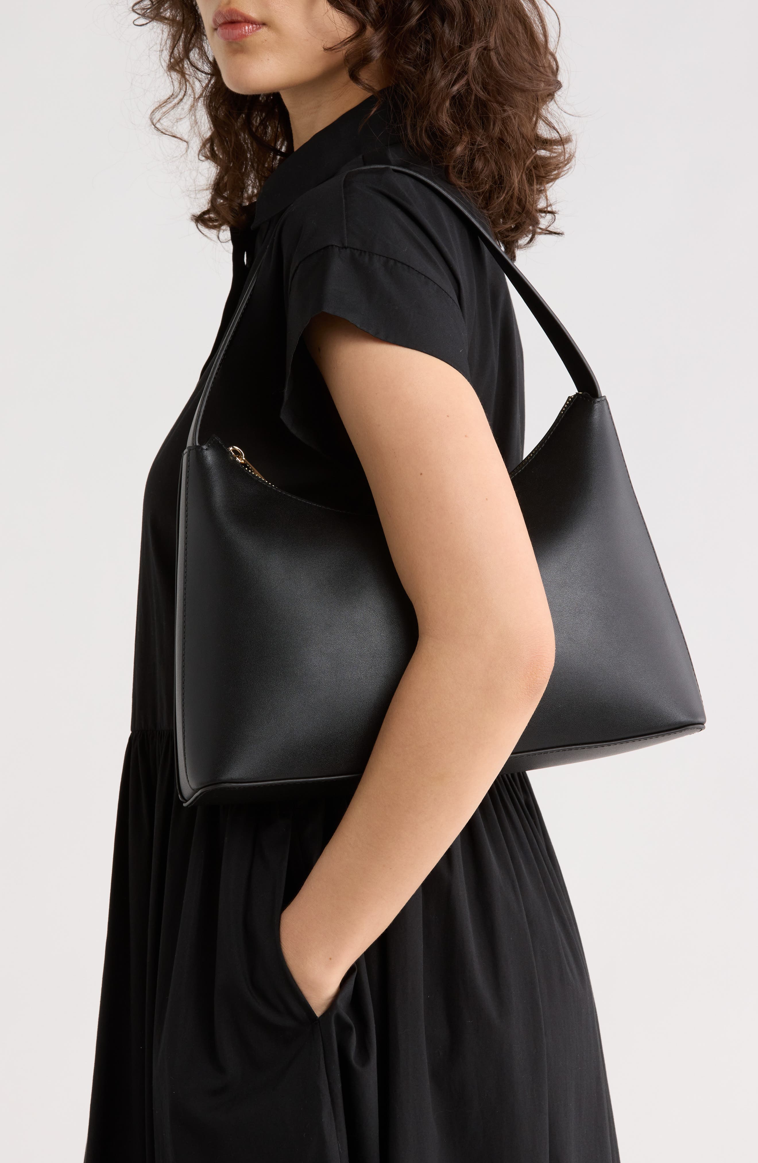 Furla Elara Shoulder Bag, Alternate, color, Nero