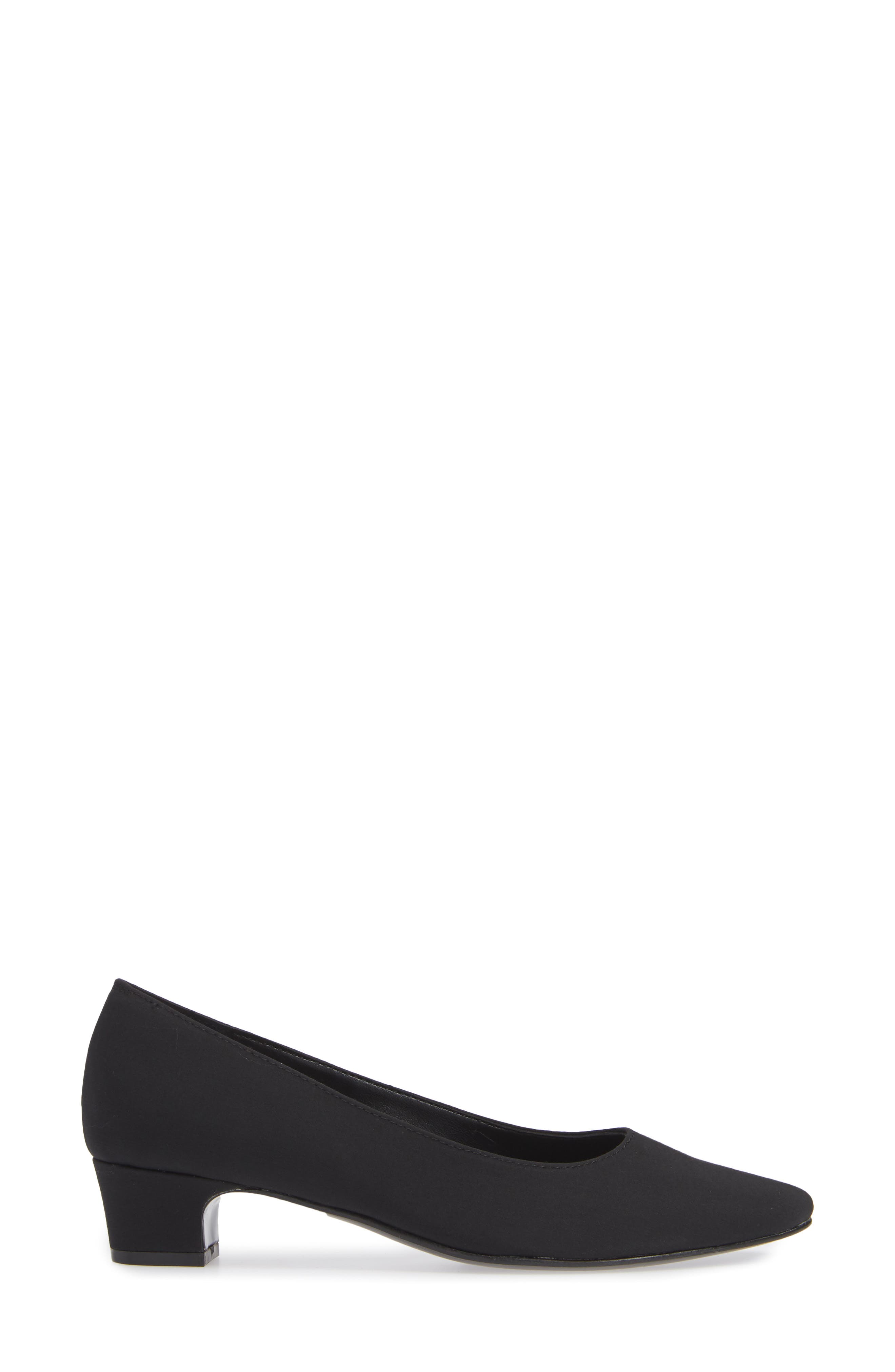 'Astyr' Almond Toe Pump, Alternate, color, BLACK FABRIC