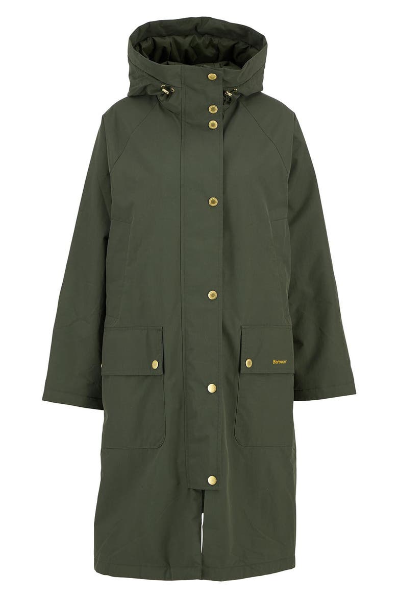 Catalina Hooded Water Resistant Coat, Alternate, color, OLIVE