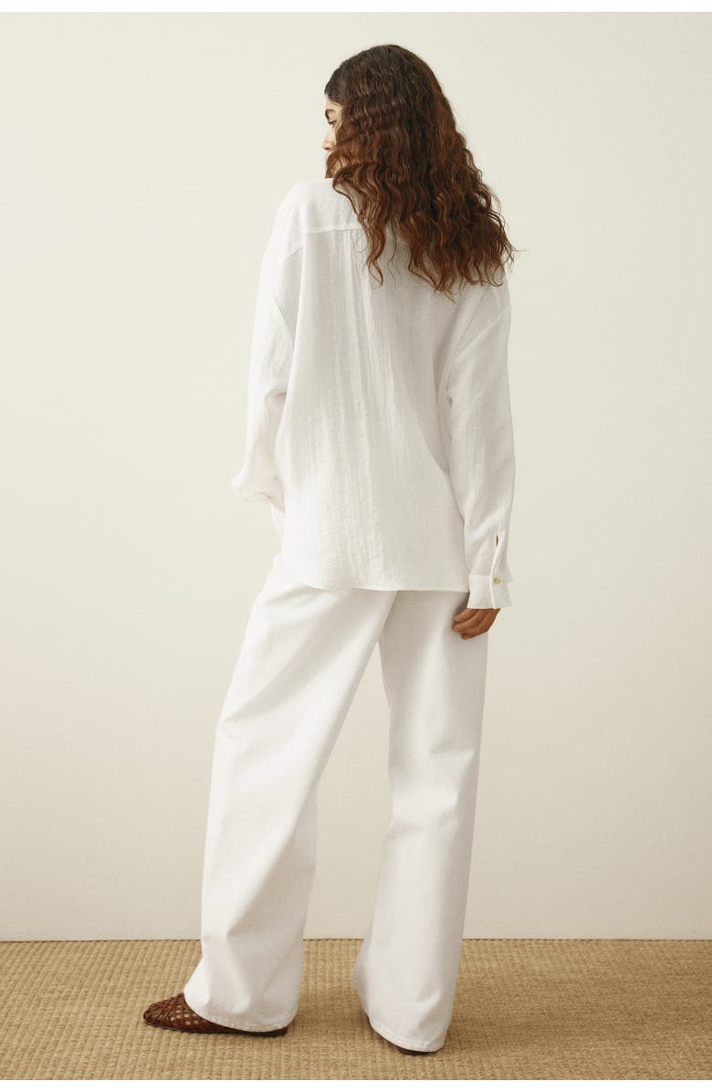 H&M Lace-trimmed Blouse, Alternate, color, White