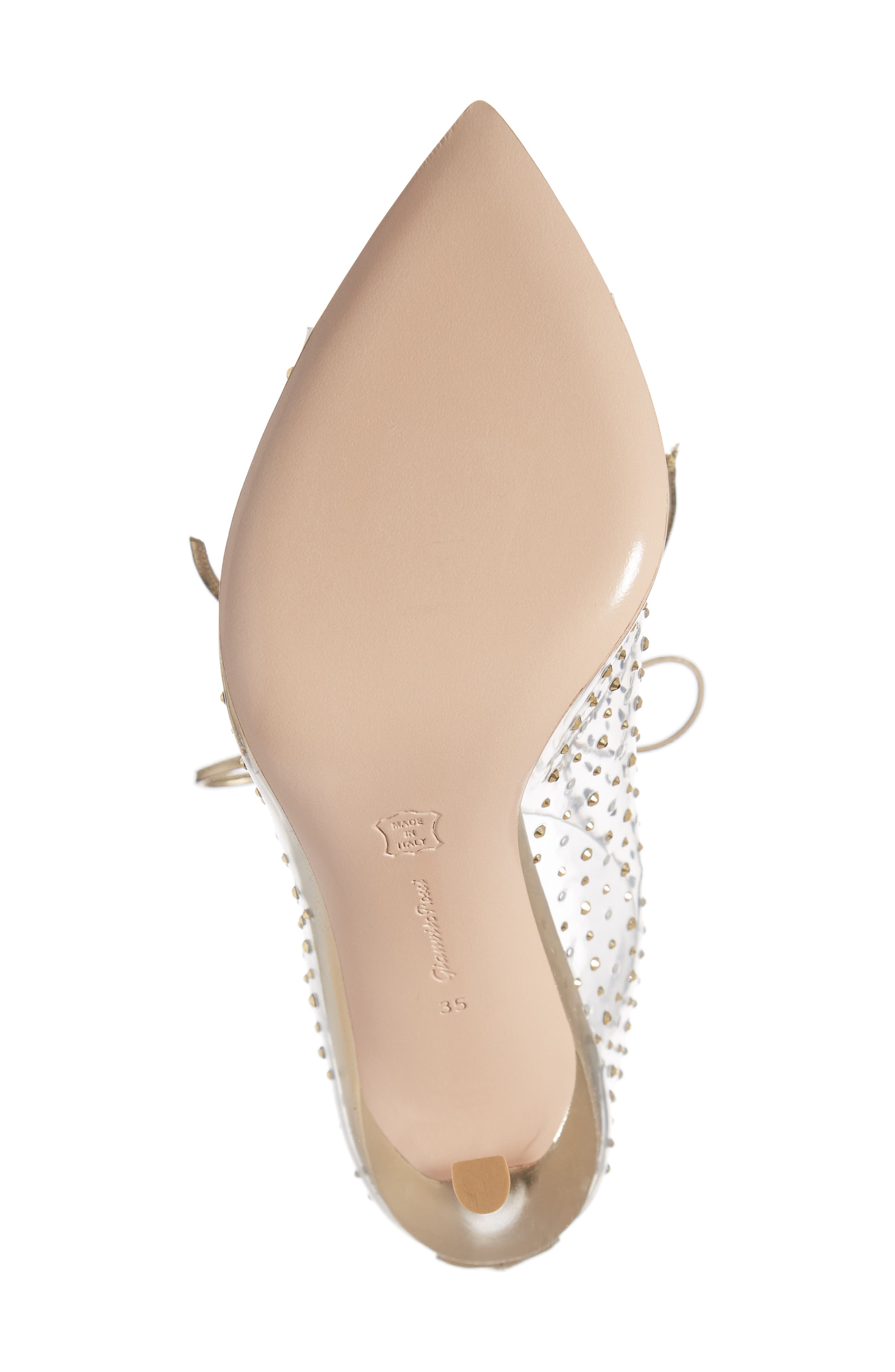 Gianvito Rossi Translucent Lace-Up Bootie, Alternate, color, 