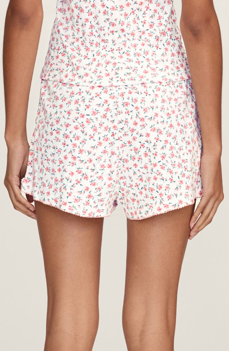 Petite Plume Pima Cotton Pointelle Shorts, Alternate, color, Pink